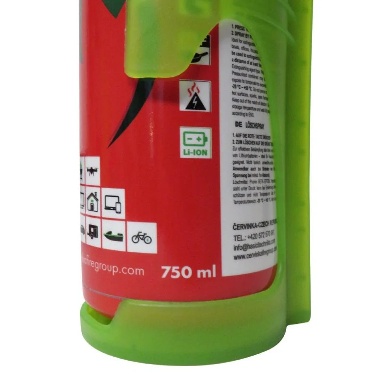 Držák na hasicí sprej zelený 750 ml