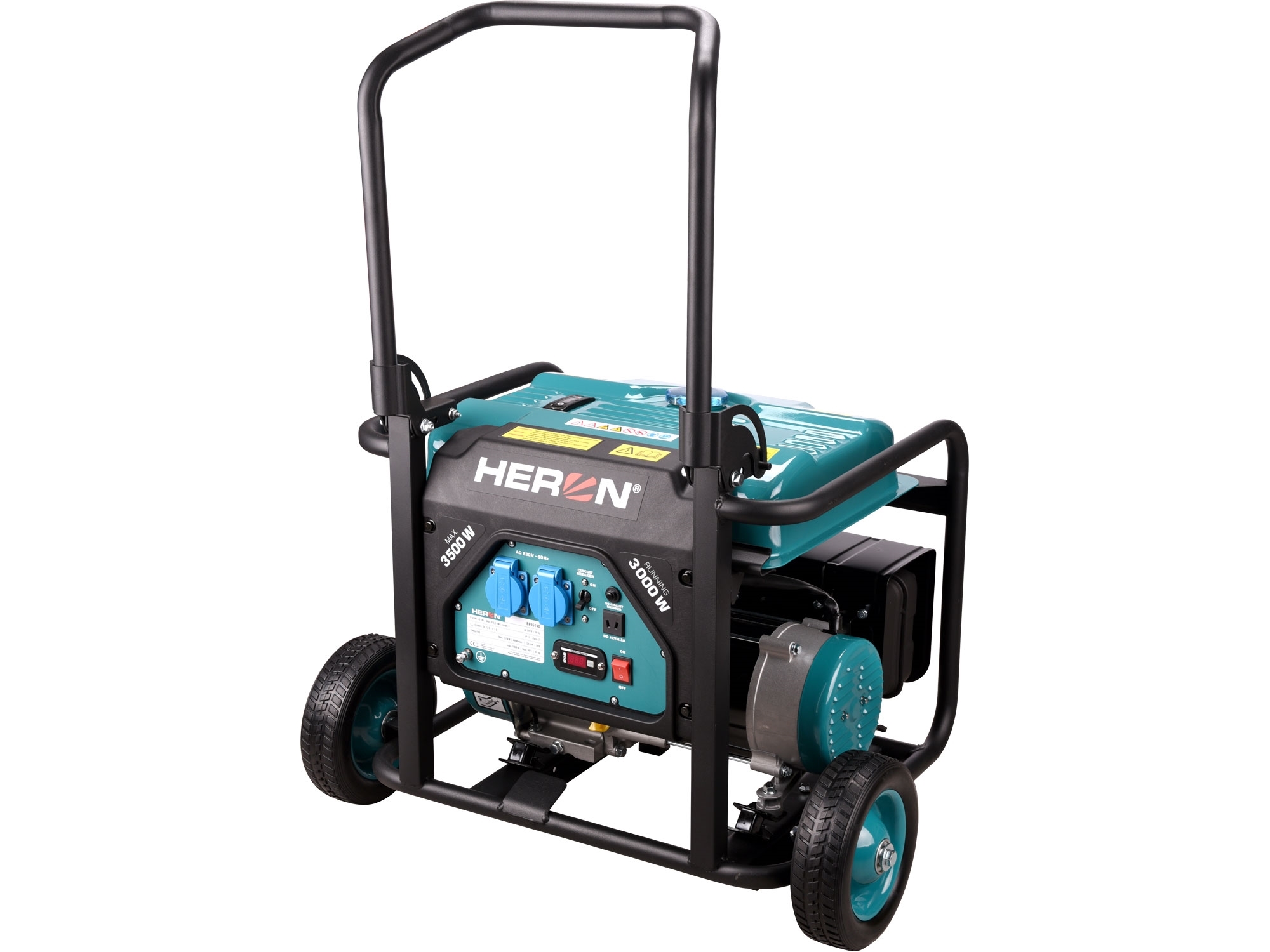 elektrocentrála benzínová, 7,4HP/3,5kW, podvozek