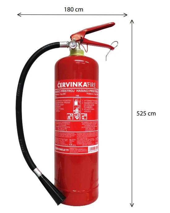 Hasicí přístroj Červinka P4 Če - práškový - 4 kg