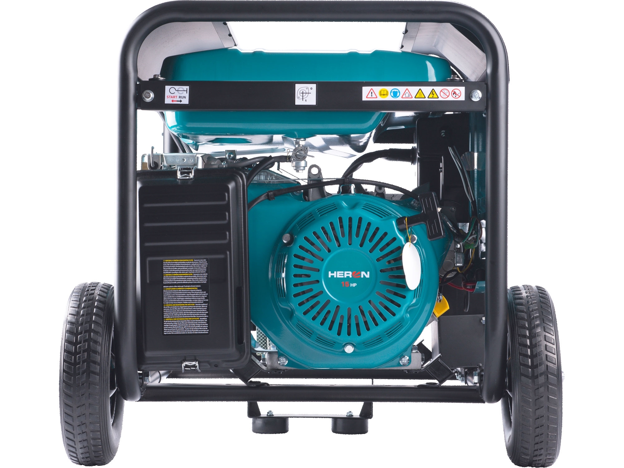 elektrocentrála benzínová 15HP/7,0kW, pro svařování, podvozek