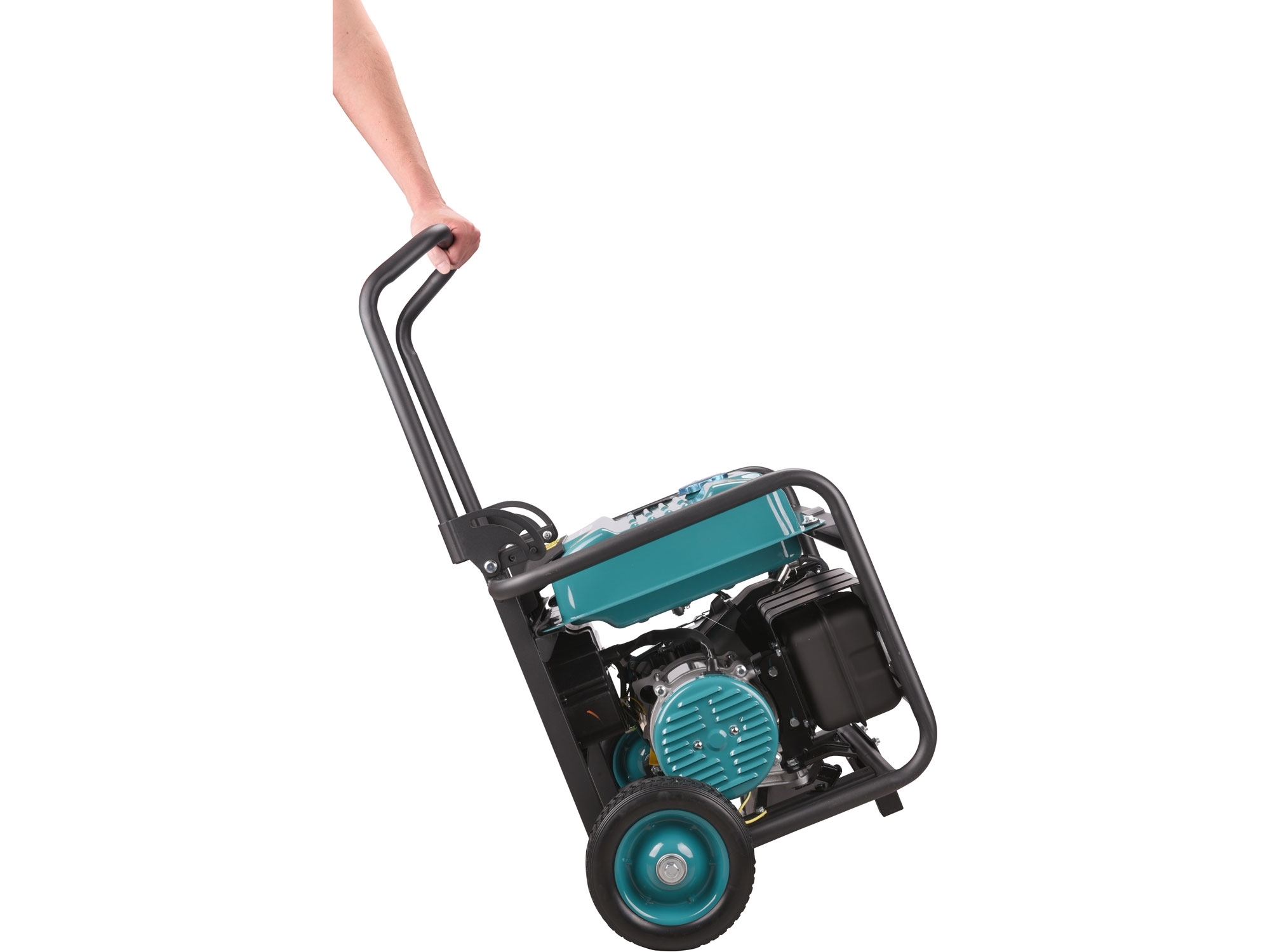 elektrocentrála benzínová, 7,4HP/3,5kW, podvozek, elektrický start