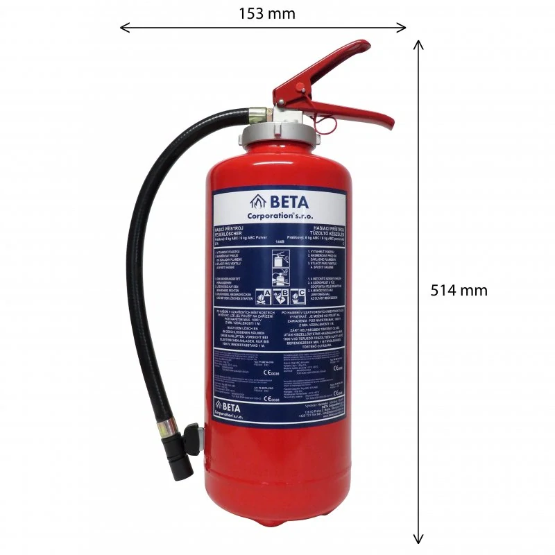 Hasicí přístroj s tlakovou patronou P6 BETA-CRG (27A) - práškový - 6 kg