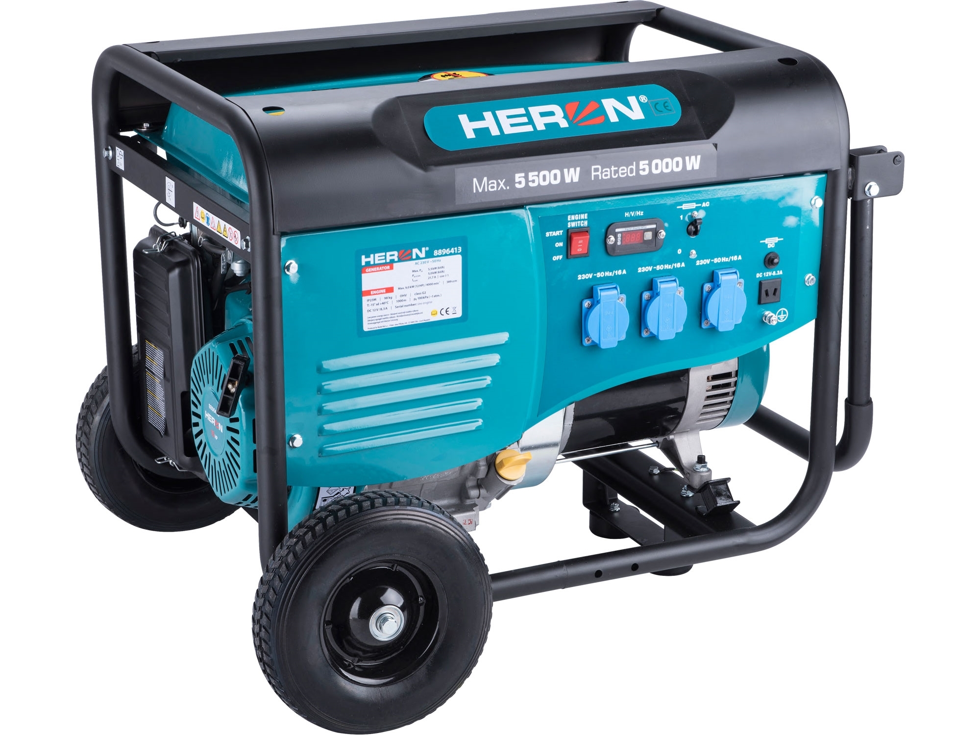 elektrocentrála benzínová 13HP/5,5kW, pro svařování, podvozek