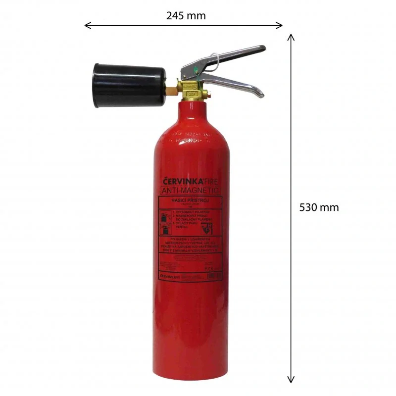 Antimagnetický hasicí přístroj S2-AM - sněhový (CO2) - 2 kg