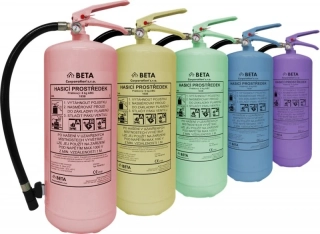 Designový barevný hasicí prostředek 6kg